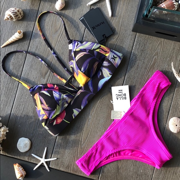 🌴🌼HURLEY- FLORAL BIKINI SET🌼🌴 - Picture 4 of 12